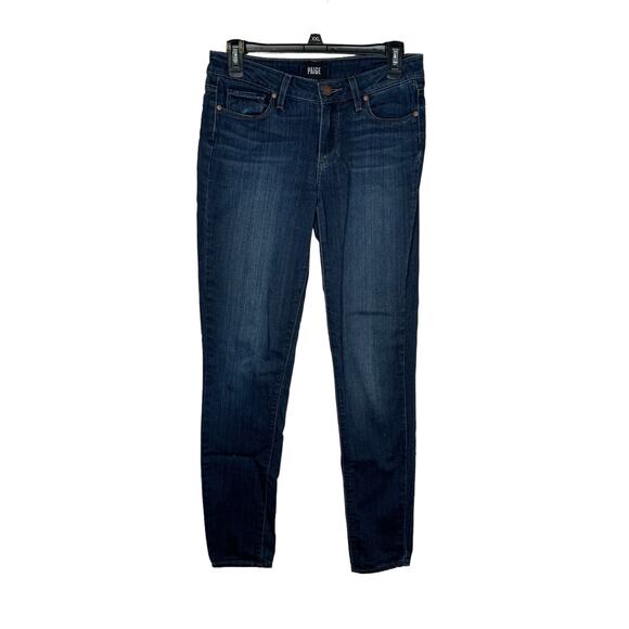 Paige Women's Jeans Verdugo Ultra Skinny Ankle Mid-Rise Denim Navy Blue Size 27 - Picture 1 of 10